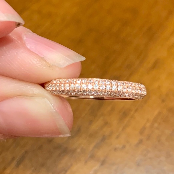 Rose Gold Plated CZ Ring - Picture 2 of 2